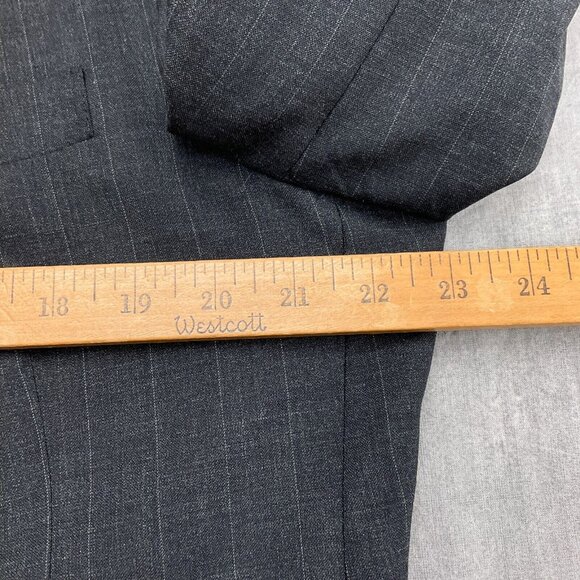 Palm Beach Suit Men 44R/36W x 30L Gray Pinstripe Wool Classic Career 2pc  VTG - Picture 4 of 16
